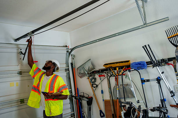 Professional Garage Door Panel Replacement technician working in Woodlake, VA